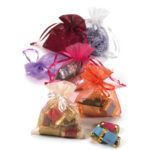 Sacchetti bomboniera Milly - 8,5 x 10 cm - organza - avorio - PNP - conf. 20 pezzi - immagine 2