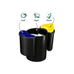 Cestino raccolta differenziata 516 - altezza 33,7 cm - diametro 26 cm -  nero/giallo/blu - Cep - immagine 2