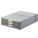 Cassettiera Varicolor portamonitor - 28 x 9,5 x 35,6 cm - 3 cassetti - Durable - immagine 3