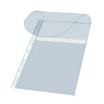 Busta forata 5503E - c/soffietto e patella - liscia - A4 - PPL - Exacompta - conf. 10 pezzi - immagine 3