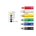 Matite cosmetiche Make Up - mina diam. 6,25 mm - colori classici - Giotto - conf. 6 pezzi - immagine 2