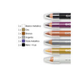 Matite cosmetiche Make Up - mina diam. 6,25 mm - colori metal - Giotto - conf. 6 pezzi - immagine 2