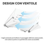 Supporto notebook Clarity - 35x27x13,4-20,4cm - Fellowes - immagine 3