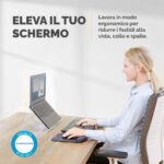 Supporto notebook Clarity - 35x27x13,4-20,4cm - Fellowes - immagine 5