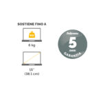 Supporto notebook Clarity - 35x27x13,4-20,4cm - Fellowes - immagine 6