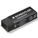 Gomma Rasoplast - 63 x 13 x 23 mm - nero per matita - Staedtler - box 20 pezzi - immagine 2