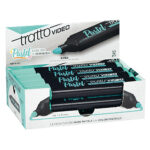 Evidenziatore Tratto Video pastel  - punta a scalpello - tratto da 1,0mm-5,0mm - verde pastel - Tratto - immagine 2