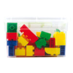 Mattoncini Midi da costruzione - in ABS - colori assortiti - CWR - bauletto da 70 pezzi - immagine 2