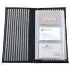 Portabiglietti da visita Professional - similpelle - nero - 12,5x23,5 cm - City Time - immagine 2