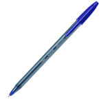 Penna a sfera con cappuccio Cristal Exact - punta 0,7 mm - blu - Bic - scatola 20 pezzi - immagine 2
