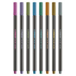 Pennarelli Pen 68 - colori assortiti metallic - Stabilo - scatola in metallo 8 pezzi - immagine 3