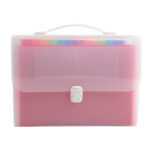 Classificatore valigetta con maniglia - cristallo - 33x29cm - 24 tasche - Exacompta - immagine 2