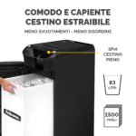 Distruggidocumenti Automax 600m - a microframmenti - 83lt - Fellowes - immagine 6