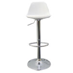 Sgabello Bobba - PPL acciaio cromato - 39 x 42 x 83 / 104 cm - bianco - Paperflow - immagine 2