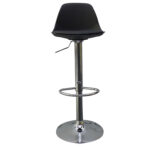 Sgabello Bobba - PPLacciaio cromato - 39x42x83/104cm - nero - Paperflow - immagine 2