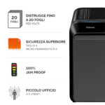 Distruggidocumenti LX-221 - a microframmenti - nero - Fellowes - immagine 2