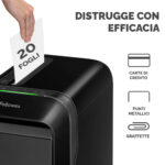 Distruggidocumenti LX-221 - a microframmenti - nero - Fellowes - immagine 3