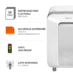 Distruggidocumenti LX-201 - a microframmenti - bianco - Fellowes - immagine 2