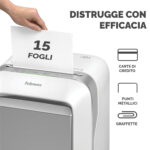 Distruggidocumenti LX-211 - a microframmenti - bianco - Fellowes - immagine 3