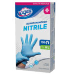 Guanti in nitrile non talcato - per uso medicale - taglia M/L - azzurro - Logex Professional - scatola 100 pezzi - immagine 2