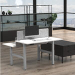 Piano di lavoro per scrivania Cambio - 160 x 80 x 2,5 cm - bianco - Fellowes - immagine 6