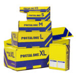Scatola spedizioni Postal Box - S - 26 x 19 x 10 cm - giallo/blu - Blasetti - immagine 2