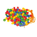 Perle in plastica - 2 cm - colori e forme assortiti - CWR - bauletto 140 pezzi - immagine 6