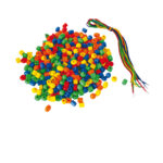 Perle in plastica - 2 cm - colori e forme assortiti - CWR - bauletto 140 pezzi - immagine 8