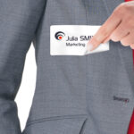Etichette badge - in seta acetata - laser - rimovibili - 80 x 50 mm - 10 et/fg - 20 fogli - bianco - Avery - immagine 5