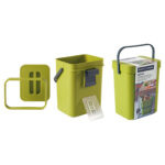 Pattumiera Gino - per rifiuti organici - 5 L - verde - Perfetto - immagine 2