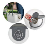Pattumiera Albula - 40 L - grigio antracite - Rotho - immagine 3