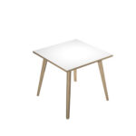 Scrivania Woody - 80 x 80 x H 74,4 cm - rovere / bianco - immagine 2
