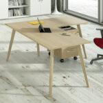 Scrivania Woody - 160 x 80 x H 74,4 cm - rovere / rovere - immagine 2