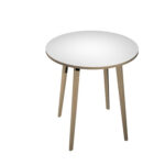 Tavolo rotondo alto Woody - diametro 100 cm - H 105 cm - rovere/bianco - immagine 2