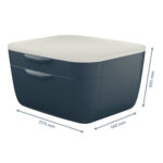 Cassettiera Cosy - 2 scomparti - grigio - Leitz - immagine 3