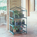 Serra Azalea - 3 ripiani - 70 x 50 x 125 cm - acciaio verniciato/PVC - verde/trasparente - Verdemax - immagine 2