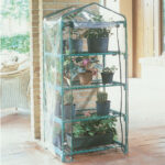 Serra Azalea - 4 ripiani - 70 x 50 x 158 cm - acciaio verniciato/PVC - verde/trasparente - Verdemax - immagine 3