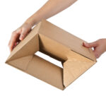 Scatola Pop Up CP 151 - assemblaggio rapido - 23 x 16 x 5 cm - cartone ondulato - avana - ColomPac - immagine 2