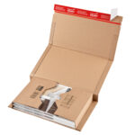 Scatola postale CP 020 - fustellata - 38 x 29 x 8 cm - cartone microonda - avana - ColomPac - immagine 3