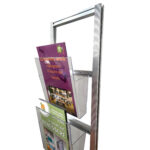 Portadepliant da terra - con 5 tasche A4 - altezza 160 cm - Studio T - immagine 2