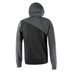 Felpa Jupiter - con cappuccio - taglia XL - grigio/verde - U-Power - immagine 2