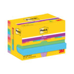 Blocco Post-it Super Sticky - 622-12SS-PLAY - 47,6 x 47,6 mm - colori Playful - 90 fogli - Post-it - conf. 12 pezzi - immagine 2