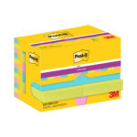 Blocco Post-it Super Sticky - 622-12SS-COS - 47,6 x 47,6 mm - colori Cosmic - 90 fogli - Post-it - conf. 12 pezzi - immagine 2