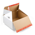 Scatola e-commerce pack - per spedizioni - 18,4 x 14,9 x 12,7 cm - cartone - bianco - ColomPac - immagine 3