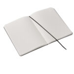 Taccuino Ecoqua Plus - con elastico - rilegatura cucita - A5 - 5 mm - 80 fogli - righe - lampone - Fabriano - immagine 2