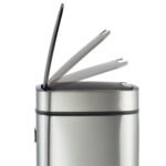 Cestino no touch - con sensore - 24 x 24 x 43 cm- 12 lt - argento metallizzato - Durable - immagine 6