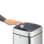 Cestino no touch - con sensore - 27 x 27 x 57 cm- 21 lt - argento metallizzato - Durable - immagine 7