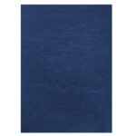 Copertine per rilegatura - A4 - cartoncino groffrato semilpelle - 250 gr - royal blu - Fellowes - conf.100 pezzi - immagine 2