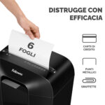 Distruggidocumenti LX-25 - a frammenti - nero - Fellowes - immagine 5
