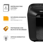 Distruggidocumenti LX-41 - a frammenti - nero - Fellowes - immagine 2